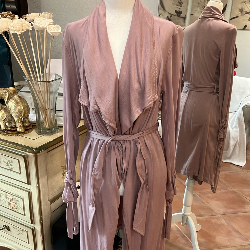 Mauve Waterfall Trench Coat
